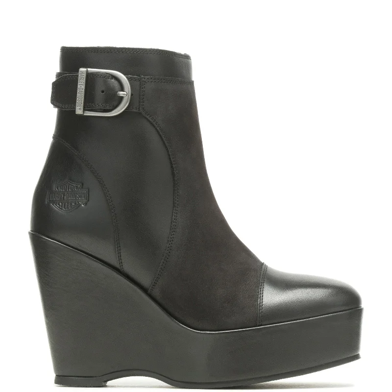 Comfortable Durable Shoes Harley-Davidson Celina 5" Wedge D84731 Womens Black Ankle & Booties Boots Comfortable Durable Shoes Harley-Davidson Celina 5" Wedge D84731 Womens Black Ankle & Booties Boots