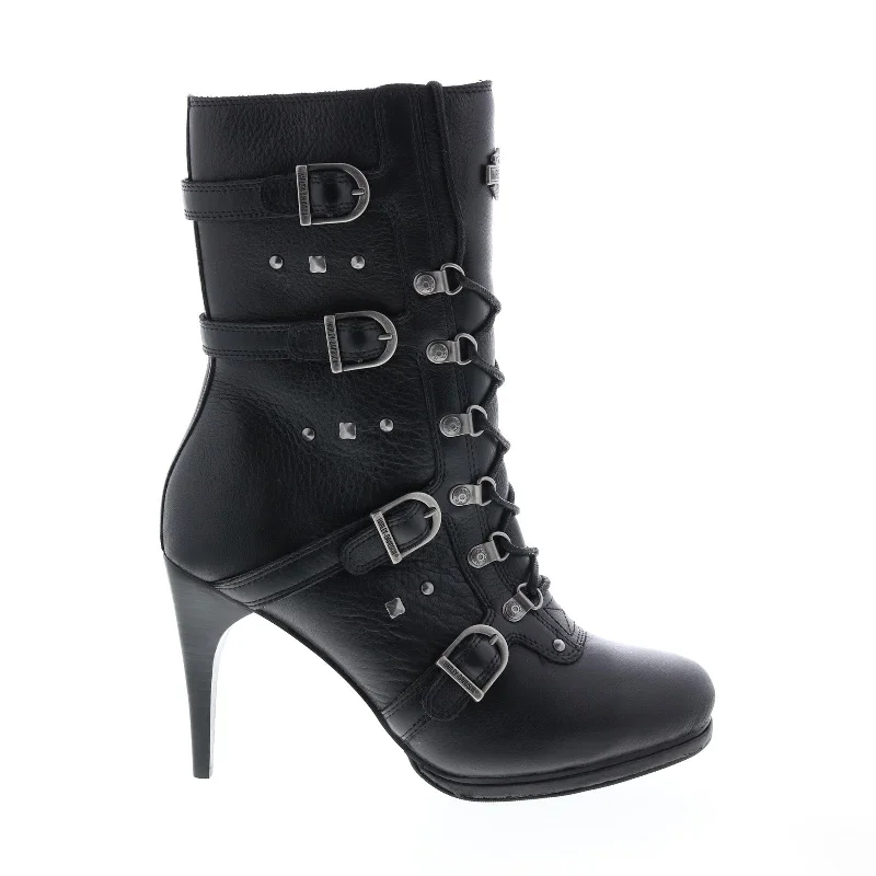 Discount Store Harley-Davidson Chesterton D84555 Womens Black Leather Ankle & Booties Boots Discount Store Harley-Davidson Chesterton D84555 Womens Black Leather Ankle & Booties Boots