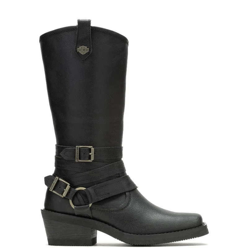 Chic & Cozy Collection Harley-Davidson Dalis 11" D87264 Womens Black Leather Casual Dress Boots Chic & Cozy Collection Harley-Davidson Dalis 11" D87264 Womens Black Leather Casual Dress Boots