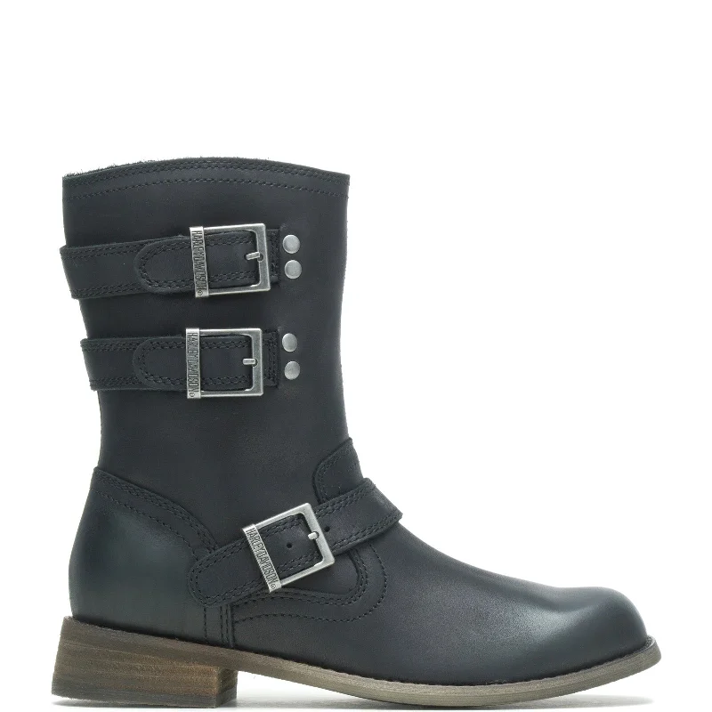 Women's Flats Sale Harley-Davidson Dorilee 7" Engineer D84751 Womens Black Motorcycle Boots
