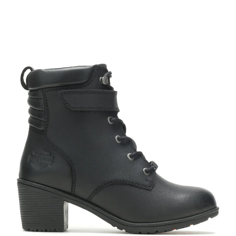 Fashion Sale Harley-Davidson Fannin 5" Lace D84642 Womens Black Leather Motorcycle Boots