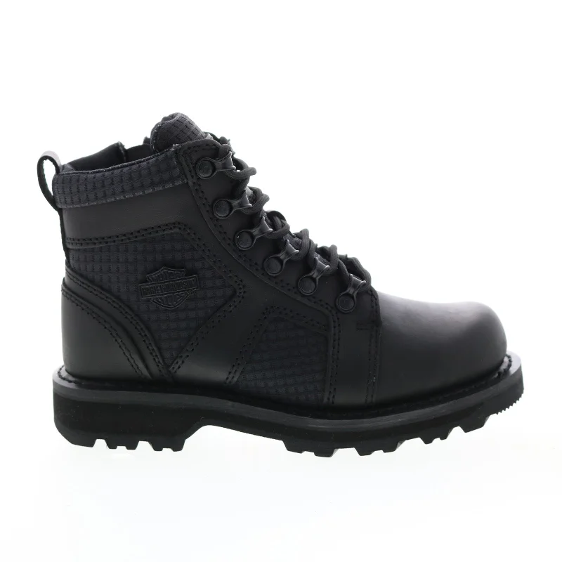 Trendy Styles Harley-Davidson Hamlyn 5" Lace D84709 Womens Black Leather Motorcycle Boots