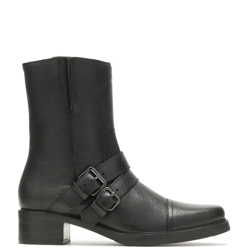 Non-Slip Shoes Sale Harley-Davidson Jerilyn Double Buckle D84754 Womens Black Motorcycle Boots