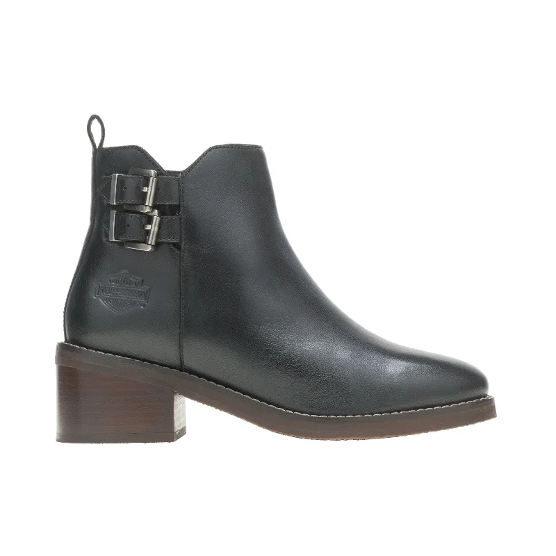 Weekend Exclusive Harley-Davidson Jonetta Buckle D84776 Womens Black Ankle & Booties Boots Weekend Exclusive Harley-Davidson Jonetta Buckle D84776 Womens Black Ankle & Booties Boots