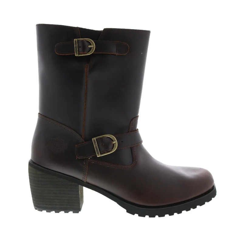 Women's Flexible Sole Shoes Harley-Davidson Lalanne Engineer D84689 Womens Brown Leather Motorcycle Boots Women's Flexible Sole Shoes Harley-Davidson Lalanne Engineer D84689 Womens Brown Leather Motorcycle Boots