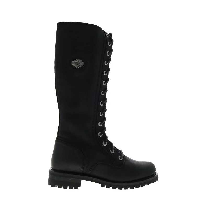 Bold Fashion Footwear Harley-Davidson Lornell 14" Lace D84685 Womens Black Leather Motorcycle Boots Bold Fashion Footwear Harley-Davidson Lornell 14" Lace D84685 Womens Black Leather Motorcycle Boots