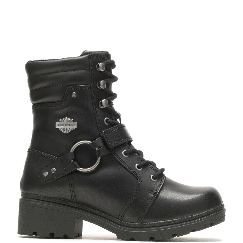 Get The Latest Trends Harley-Davidson Tegan 6" Lace Harness D84706 Womens Black Motorcycle Boots