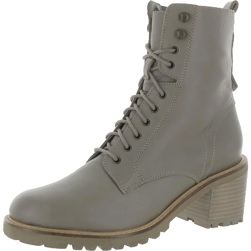 Ultra-Soft Flats Deal Irresistible Womens Leather Lace-Up Combat Boots