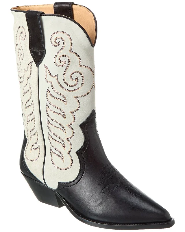 Timeless Elegance Redefined Isabel Marant Duerto Leather & Suede Cowboy Boot