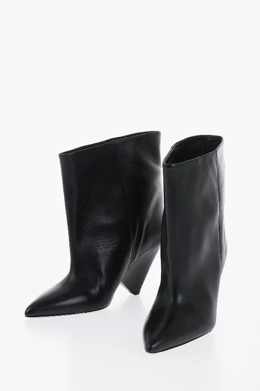 Comfortable Travel Shoes Isabel Marant Leather Miyako Western Booties 8Cm