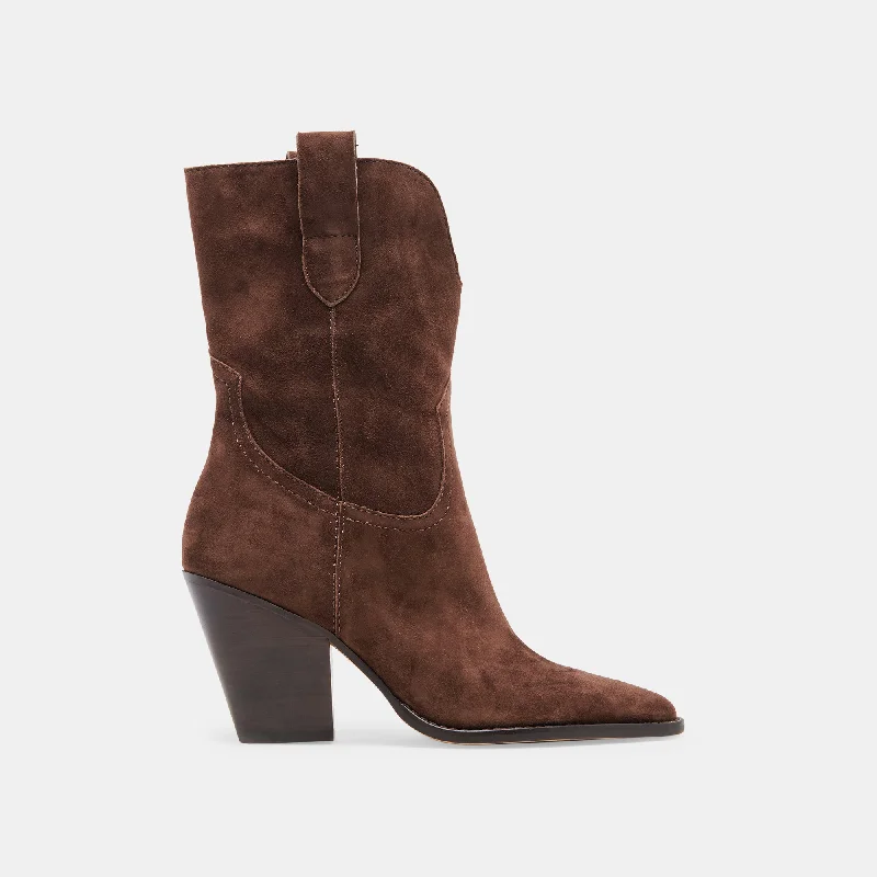Urban Elegance Deals JESSEY BOOTS DK BROWN SUEDE