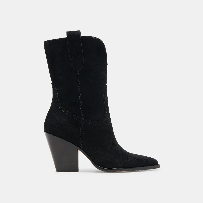 Easy Elegance Sales JESSEY BOOTS ONYX SUEDE