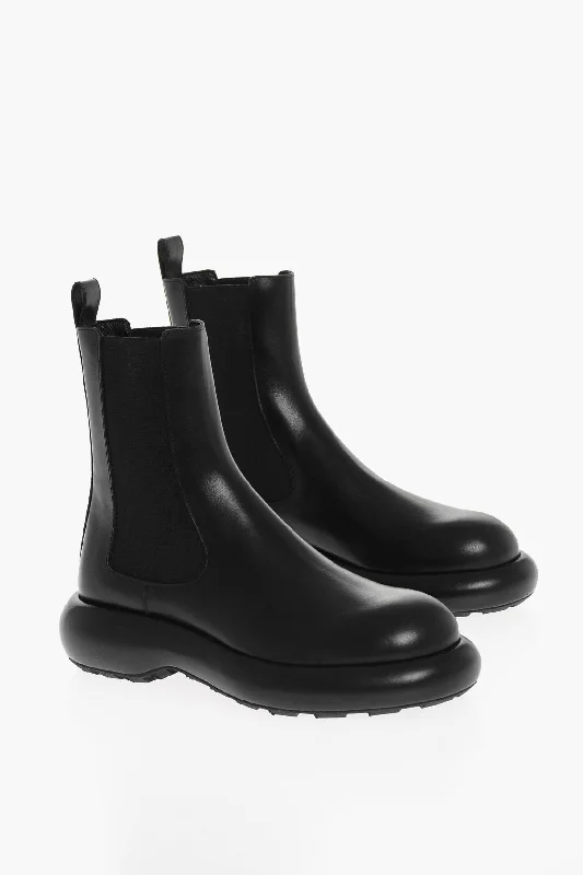 Vintage-Inspired Style Offers Jil Sander Leather Chelsea Boots