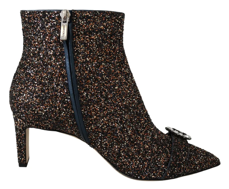 Must-Have Shoe Styles Jimmy Choo Amethyst Mix Hanover Heeled Glitter Women's Boots