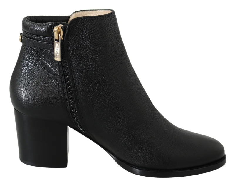 Women's Shoe Sale Jimmy Choo Elegant  Leather Heeled Women's Boots