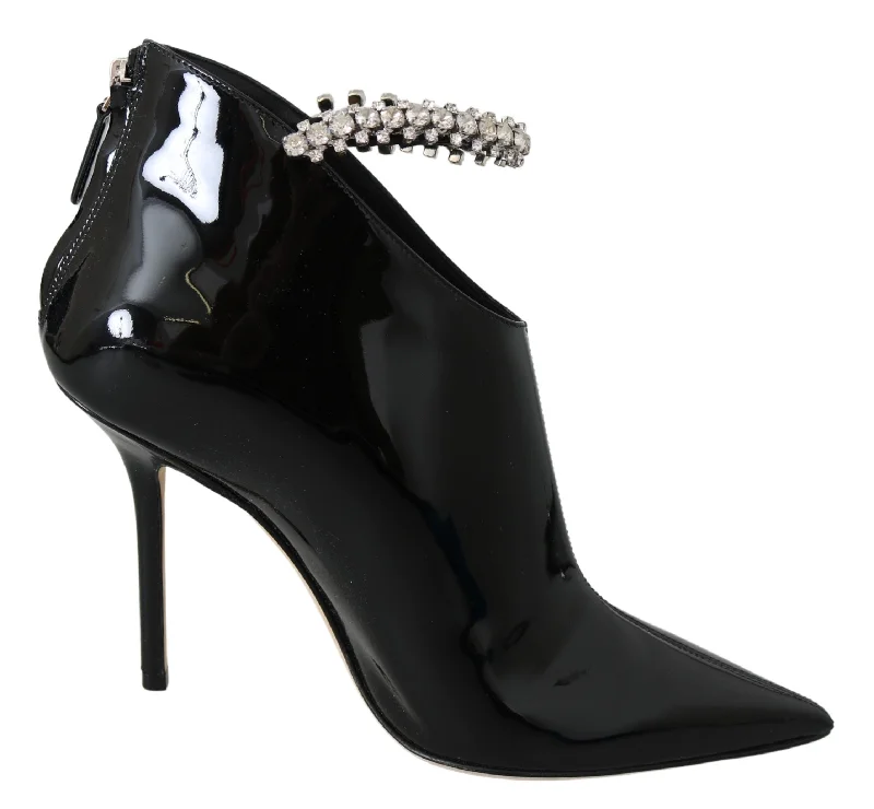 Limited-Time Shoe Deals Jimmy Choo Elegant  Patent Heeled Women's Boots