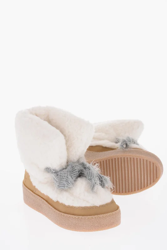 Limited Time Offers Khrisjoy Fleeced Puff Booties With Elastic Inserts