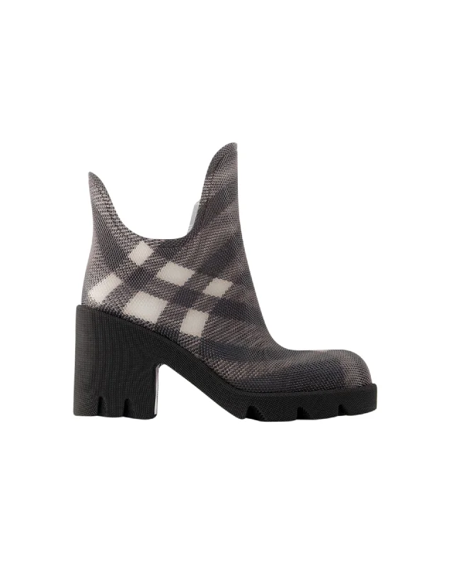 Women's Waterproof Shoes Lf Marsh Heel Ankle Boots - Burberry - Others - Black