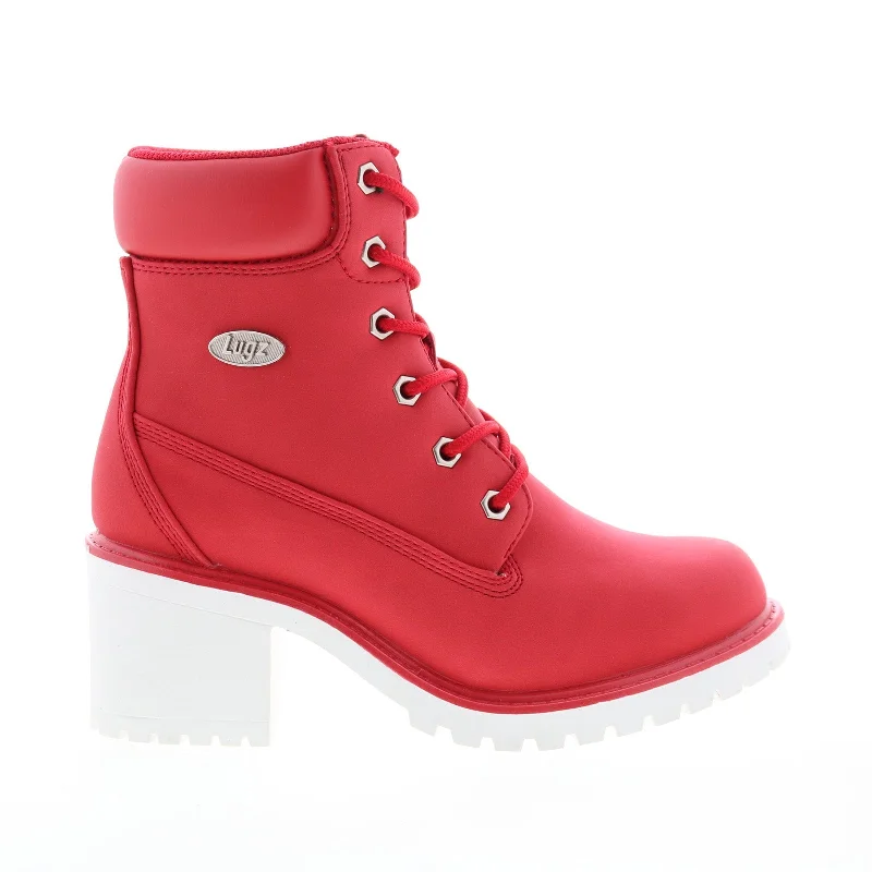 Women's Dress Shoes Lugz Clove WCLOVD-640 Womens Red Synthetic Lace Up Casual Dress Boots Women's Dress Shoes Lugz Clove WCLOVD-640 Womens Red Synthetic Lace Up Casual Dress Boots