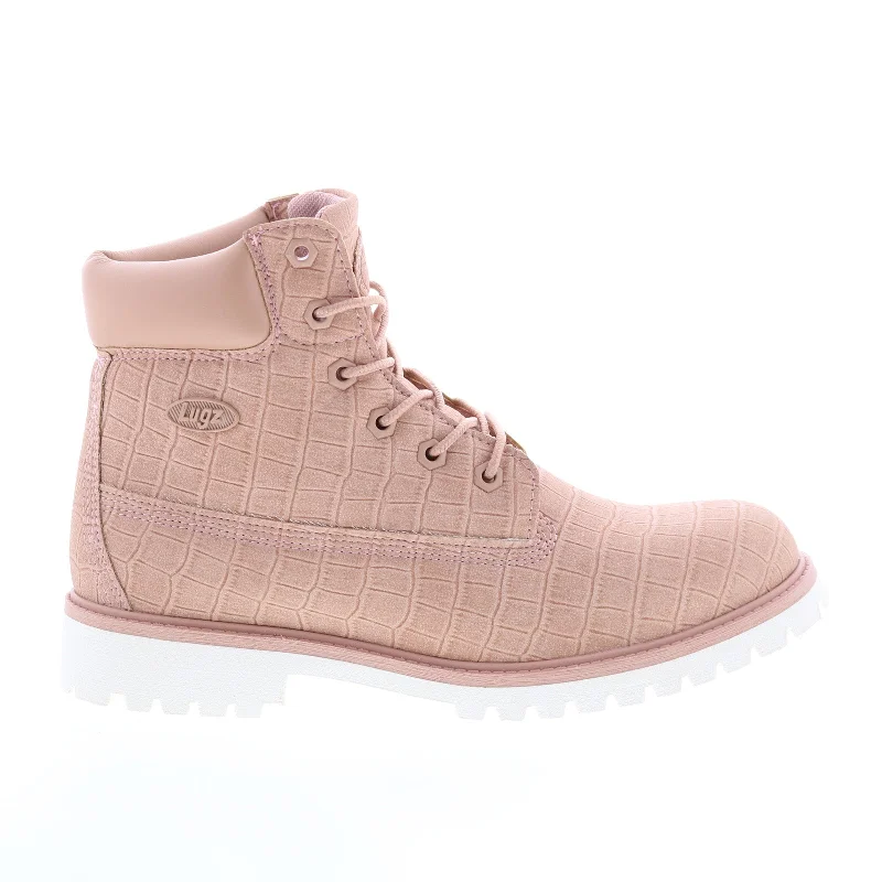 Elegant Women's Heels Lugz Convoy Croc WCNVYCE-6826 Womens Pink Suede Lace Up Casual Dress Boots Elegant Women's Heels Lugz Convoy Croc WCNVYCE-6826 Womens Pink Suede Lace Up Casual Dress Boots