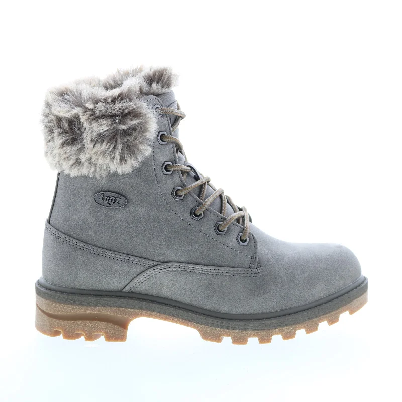 Casual Women's Flats Lugz Empire HI Fur WEMPHFD-0428 Womens Gray Synthetic Casual Dress Boots