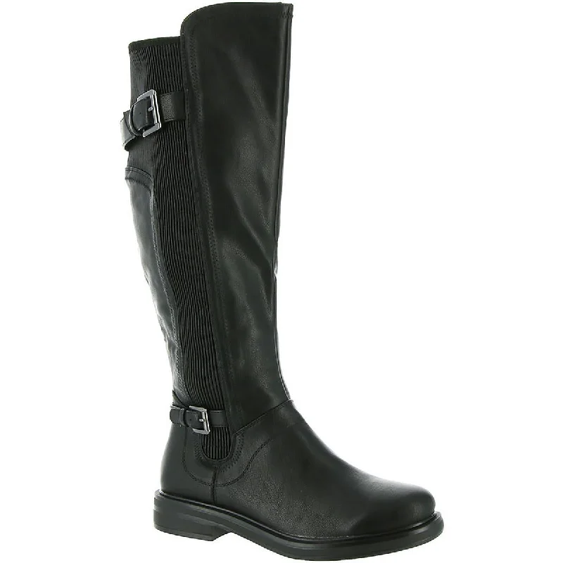 Women's Fashion-Forward Flats MEDITATE Womens Faux Leather Knee-High Boots