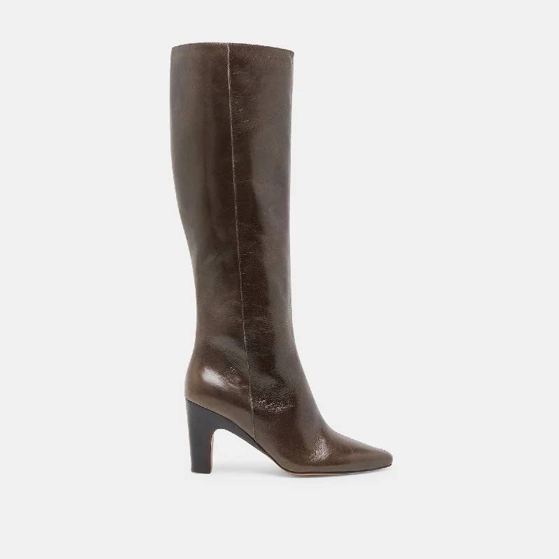 Must-Have Style Discounts NELAS BOOTS DARK OLIVE LEATHER