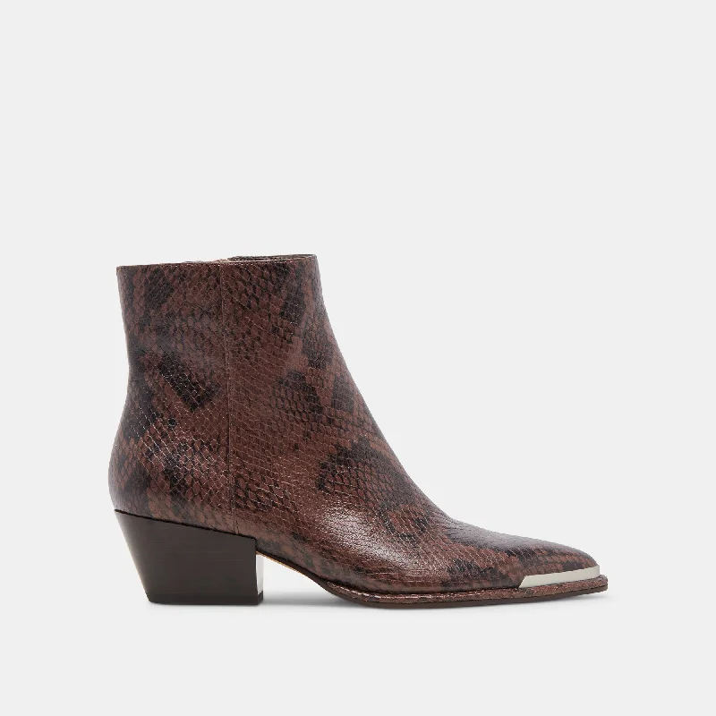 High-End Style Discounts NONAH BOOTIES JAVA SNAKE EMBOSSED