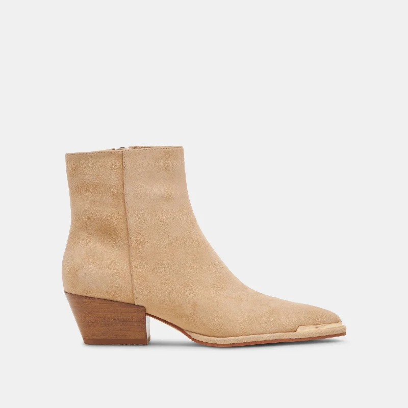 Classy Style Discounts NONAH BOOTIES TAN SUEDE