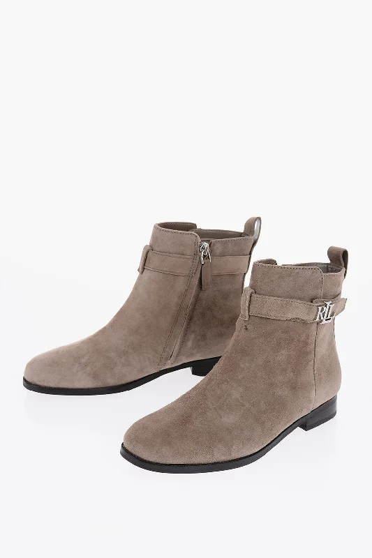 Seize Bargains Polo Ralph Lauren Lauren Suede Briele Boots With Straps