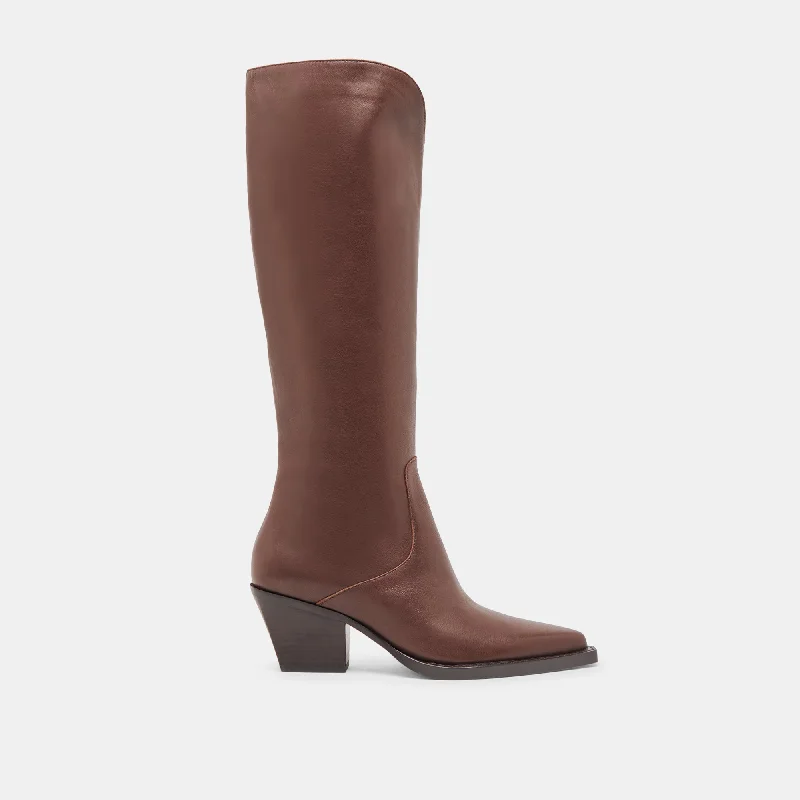 Women's Dress Shoes RAJ BOOTS CHOCOLATE LEATHER