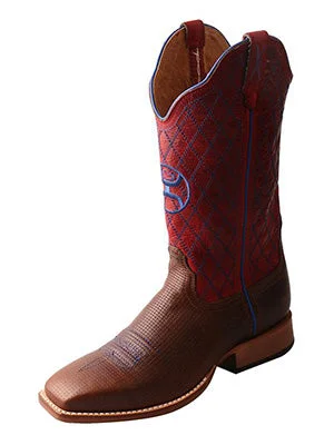 Valentine's Special Hooey Women's Red and Brown Diamond Stitch Boots