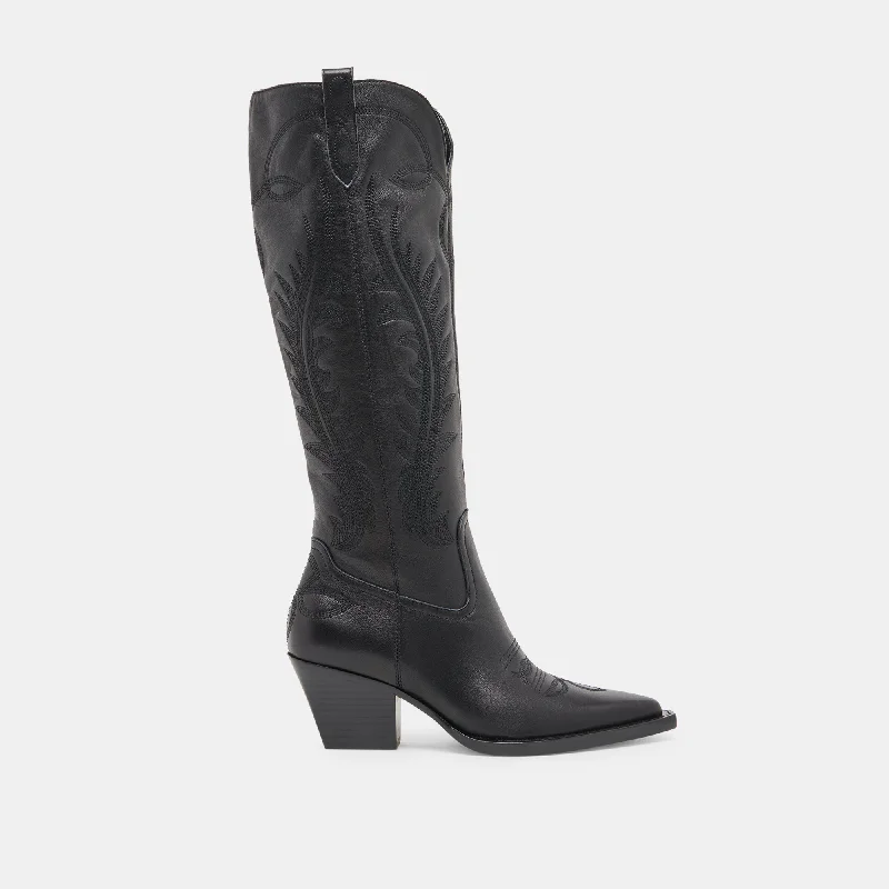 Explore What's New RYATT EXTRA WIDE CALF BOOTS BLACK LEATHER