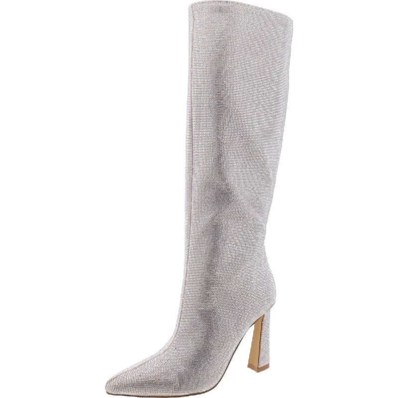 Seasonal Footwear Sale Shayna-R Womens Rhinestone Pull On Knee-High Boots