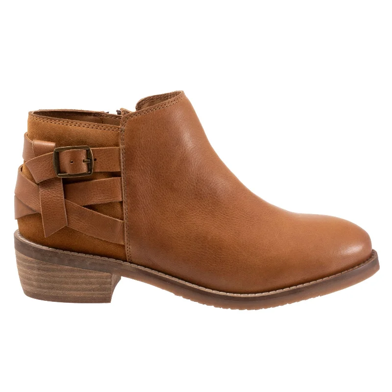 Hot Trends Softwalk Raleigh S2155-206 Womens Brown Leather Ankle & Booties Boots