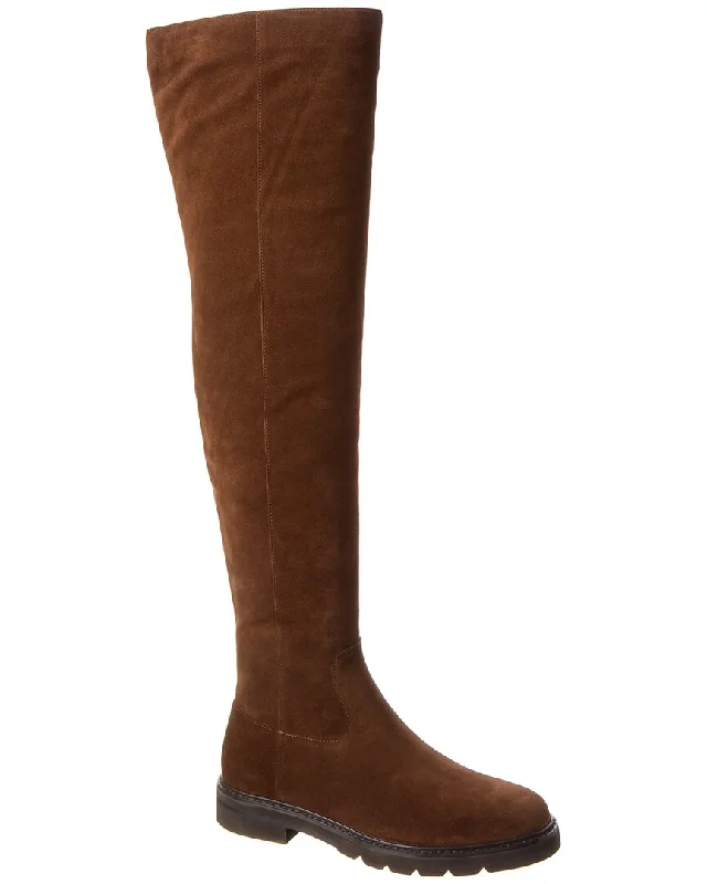 Best Shoe Deals Stuart Weitzman Chicago Lug Suede Over-The-Knee Boot