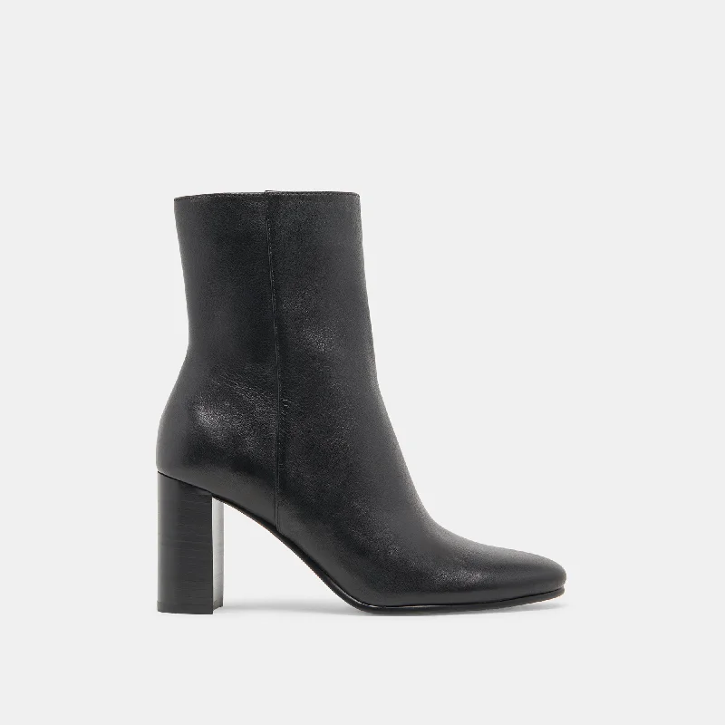 Style Redefined SUZY BOOTIES BLACK LEATHER