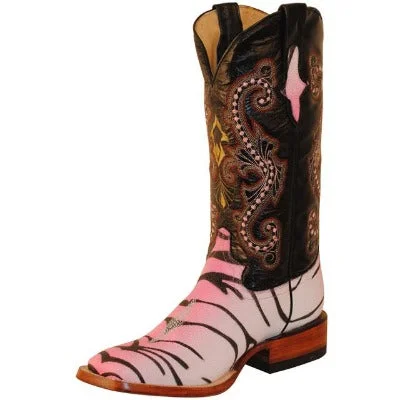 Stylish Shoe Discounts Women's Pink Tiger Stingray Print Boots