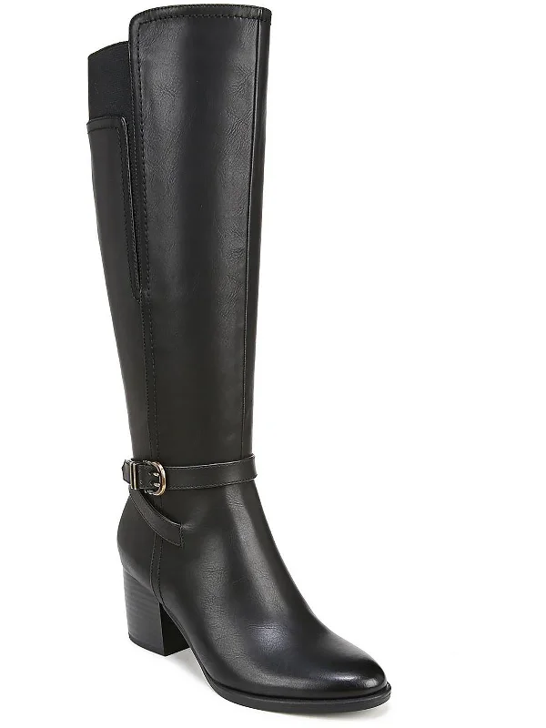 Style Without Limits Up Town Womens Faux Leather Wide Calf Knee-High Boots