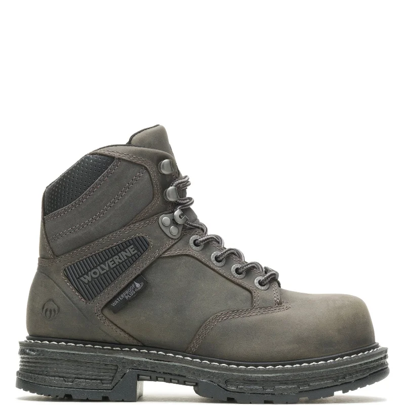 Vintage-Inspired Shoes Deal Wolverine Hellcat UltraSpring WP CarbonMax 6" Womens Gray Work Boots
