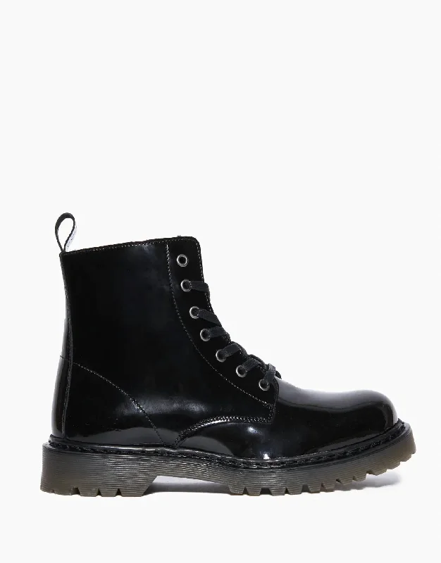 High-Quality Casual Shoes Women's Brixton Patent-Leather Boot In Black