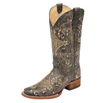 Premium Footwear Sale Corral Women's Circle G Brown Vintage Square Toe Boots