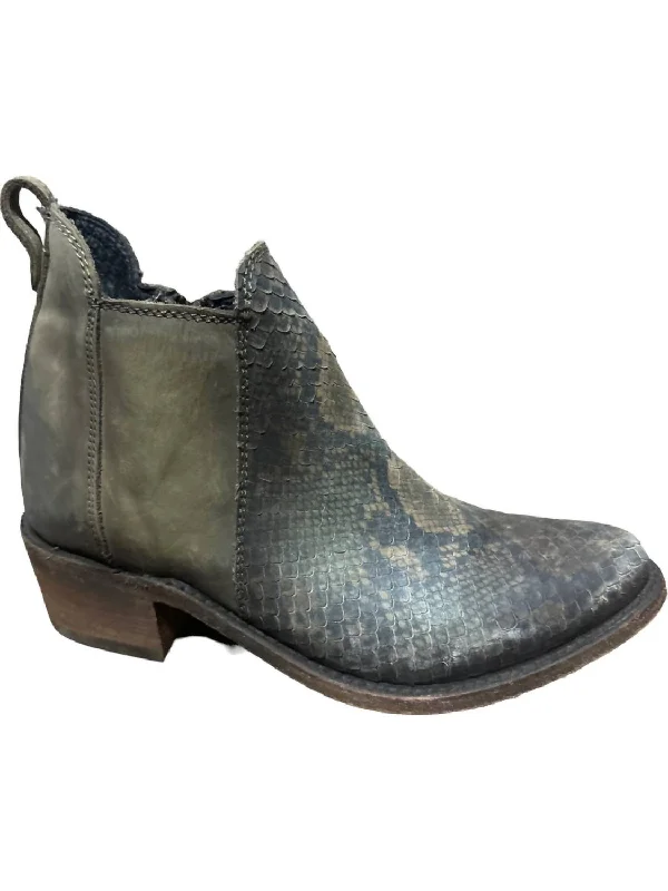 Seasonal Footwear Sale Women's Elsa Python Skin Boots In Brown