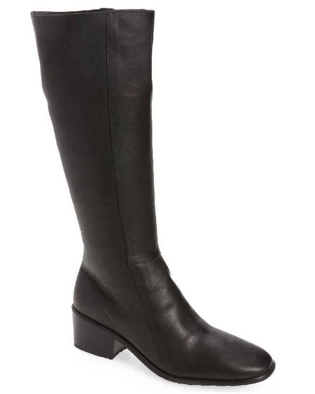 The Latest Fashion Trends Women's Gift Calf Boot In Soft Black Leather