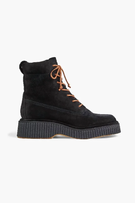 Flash Sales Women's Sloane Suede Combat Boots In Black