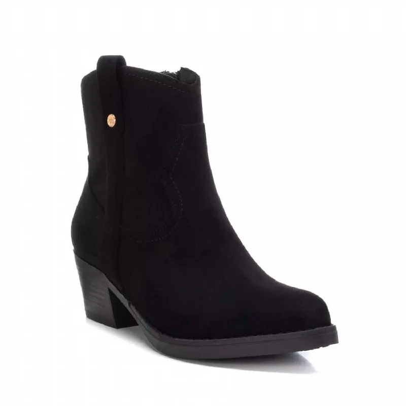 Fashionable Arch Support Shoes Promotion Women's Suede Italian Western Boots In Black