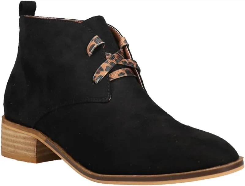 Daily Deals Women's Totes Lace-Up Bootie In Black