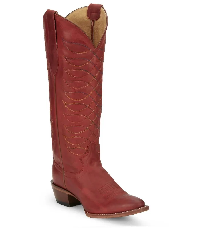 Break Fashion Norms Women's Whitley Western Boots - B/medium Width In Red