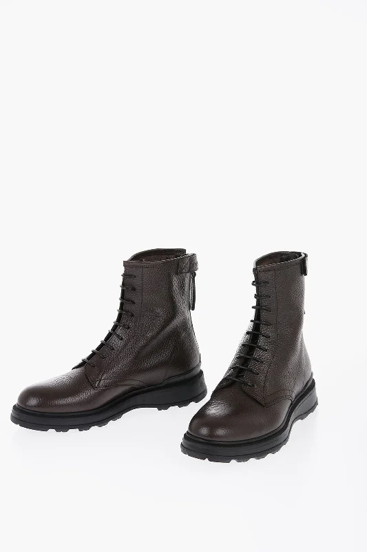 Minimalist Fashion Sale Woolrich Textured Leather W's Work Combat Boots With Back Zip Minimalist Fashion Sale Woolrich Textured Leather W's Work Combat Boots With Back Zip