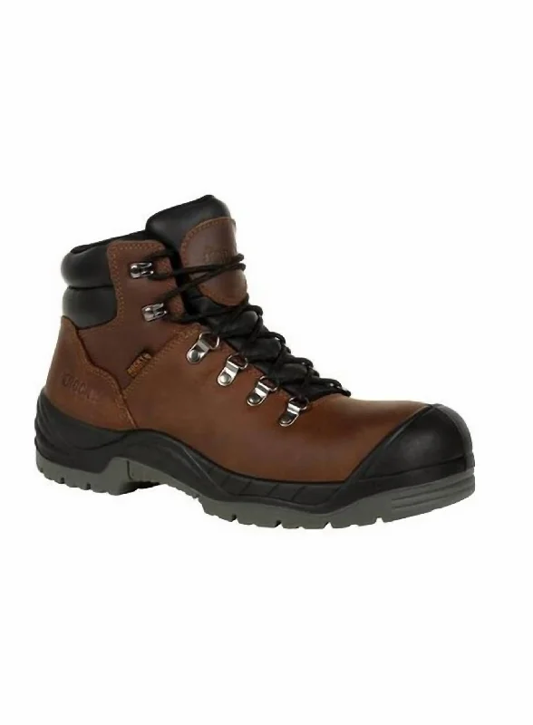 Women's Fashion-Forward Flats Worksmart Women's Composite Toe Waterproof Work Boot - Medium Width In Brown